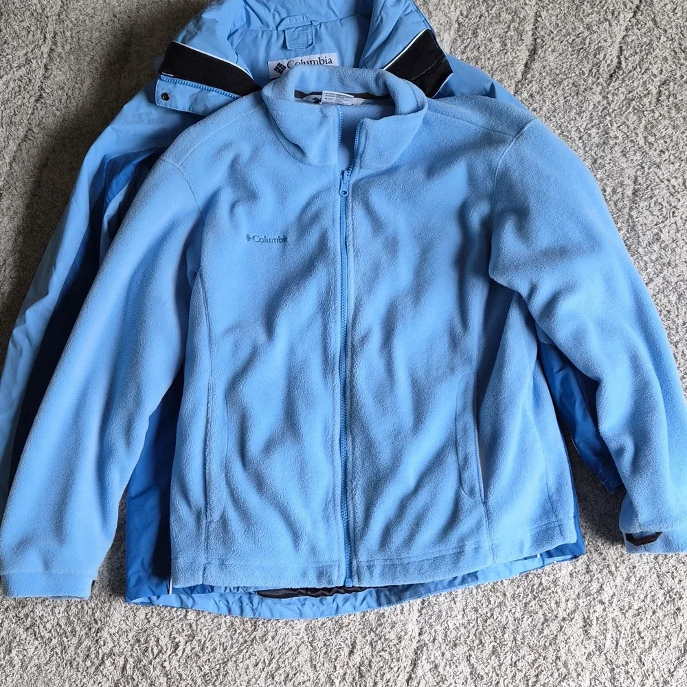 Columbia 3 In 1 Interchange Jacket Complete Women's Size M Blue - Picture 12 of 16